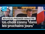 Nouveau Premier ministre : le choix d'Emmanuel Macron connu "dans les prochains jours" • FRANCE 24