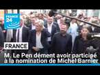 Marine Le Pen dément avoir participé à la nomination de Michel Barnier à Matignon • FRANCE 24