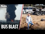 Huge Iranian missile destroys Israeli buses as aftermath of attack revealed