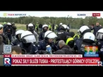 SŁAWKÓW: Policja z pałkami i bronią rozdziela protest związkowców!