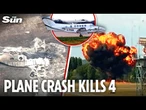 Four dead after medical jet ‘corkscrewed in air & nosedived into ground’ at Southend Airport