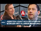 BÜRGERGELD: Arbeit lohnt sich nicht mehr – SPD blockiert weiter Anreize! Bürger mit klarer Meinung!