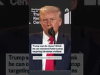 Trump says he doesn't think he can convince Putin to stop targeting Ukrainian civilians