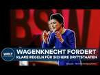 DEUTSCHLAND: „Wir brauchen eine Atempause“: Sahra Wagenknecht über Migration und Sicherheit