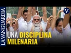 El primer ministro de la India lidera una sesión multitudinaria por el Día Internacional del Yoga