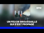 Gironde: un feu a pris sur la commune de Mérignac à proximité de l'aéroport