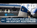 GENF MACHT BUS UND BAHN KOSTENLOS: Stadt startet umfassende Aktion für bessere Luftqualität!