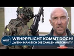 BUNDESWEHR: Paukenschlag! Die Wehrpflicht kommt doch! Neue Details zu Plänen von Pistorius
