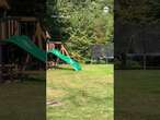 Bear cubs play on trampoline in Massachusetts backyard