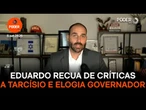 Eduardo Bolsonaro recua das críticas a Tarcísio e elogia governador