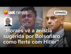 Ato na Paulista: Moraes vê a anistia sugerida por Bolsonaro como flerte com Hitler, diz Josias