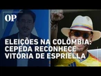 Eleições na Colômbia: candidato de esquerda Iván Cepeda reconhece vitória de Espriella