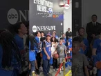 MVP and Knicks captain Jalen Brunson arrived at Good Morning America to a crowd of young fans
