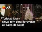 Nova York dá início à temporada de Natal com árvore de 22 metros de altura