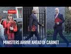 Downing Street live: Ministers arrive ahead of Cabinet