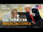 EE.UU.-UE: TRUMP recibe a MELONI como MEDIADORA en la CRISIS de los ARANCELES | RTVE Noticias
