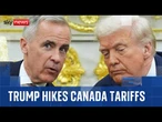 Trump raises tariffs on Canada by 10% in response to Reagan advert