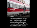 Treni in tilt, danneggiata la linea alta velocità tra Roma e Napoli