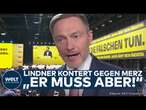 FDP-PARTEITAG: Klare Ansage von Lindner an Merz! Dieses Szenario ist bei der Bundestagswahl möglich