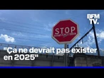 Près de Lyon, des panneaux "stop" ont été tagués avec le mot "immigration"