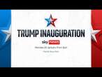 Donald Trump sworn in as the 47th president of the United States - Sky News coverage