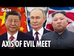 Putin to stage first EVER ‘Axis of Evil’ meeting with Kim & Xi in defiant show of unity