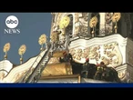 Russia bombards Kyiv, sets fire to famed cathedral