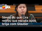 Sâmia diz que Lira tirou sua escolta, após morte de irmão, por conta de briga com Glauber