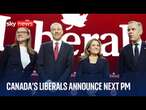 LIVE: Canada’s Liberal Party elect new leader to replace Justin Trudeau as prime minister