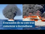 Un impresionante incendio obliga a evacuar un yate privado cerca de Formentera