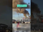 Nel porto di Saint-Tropez un super yacht in fiamme