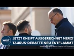 KRIEG IN DER UKRAINE: "Merz hat das zum Chef-Thema gemacht" Diskussion über Taurus Marschflugkörper