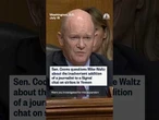 Sen. Coons questions Mike Waltz about the addition of a journalist to Signal chat on Yemen strikes