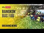 Watch live: School bus fire outside Bangkok with 25 on board feared dead, according to rescuers