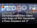Eduardo Paes lidera com folga no Rio; Garotinho e Ruas empatam em 2º, diz Genial/Quaest