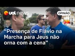 Presença de Flávio Bolsonaro e Tarcísio na Marcha para Jesus não orna com a cena | Josias