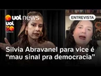 Silvia Abravanel para vice de Caiado é "mau sinal pra democracia", analisa professora