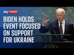 Watch live: US President Joe Biden holds an event focused on support for Ukraine