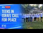 FYI: Teens call for peace in Israel-Hamas war