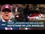 PLÜNDERUNGEN: Trump nennt Demonstranten "Tiere" - Los Angeles verhängt nächtliche Ausgangssperre