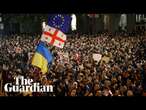 Thousands protest in Georgian capital after pro-Russian party wins parliamentary vote