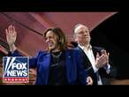 Kamala Harris and the second gentleman deliver remarks at a campaign event in Philadelphia