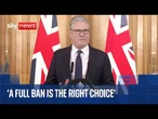 Starmer holds news conference on social media ban for under-16s
