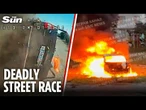 Moment Russian Jeep flips after FAILING to outrun Ukrainian drone