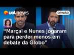 Embolados nas pesquisas, Marçal e Nunes tentam limitar perda de votos em debate da Globo | Landim