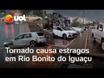 Tornado atinge Rio Bonito do Iguaçu (PR) e causa estragos no município; veja vídeos