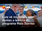 Lula vê moradora sem dentes, lembra do programa Mais Sorriso e cobra governador do Amapá