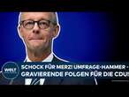 DEUTSCHLAND: Umfrage-Hammer! Schock für Merz und Söder! Union-Wert sinkt - mit gravierenden Folgen!