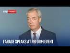 Farage speaks at Reform UK news conference