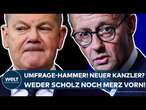 DEUTSCHLAND: Paukenschlag bei Kanzlerfrage! Neue Umfrage! Weder Olaf Scholz noch Friedrich Merz vorn